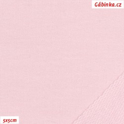 Teplákovina nepočesaná B 1212 - Světlounce růžová, šíře 180 cm, 10 cm, ATEST 1