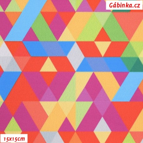 Kočárkovina Primax, Trojúhelníky barevné, 15x15 cm