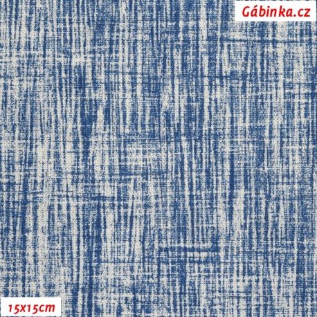 Režné plátno - Modrý melír, foto 15x15 cm