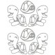 Reflexní nažehlovací potisk - Želvičky I (4+2 ks)