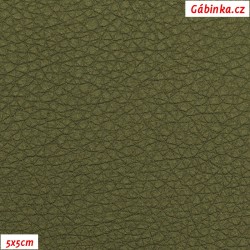 Koženka SOFT LESK 142 - Khaki zelená, 5x5 cm