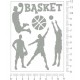 Reflexní nažehlovací potisk - Basketbal (4+1+1 ks)