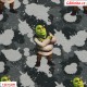 Teplákovina s EL - Shrek na šedé, Licence DreamWorks, 15x15 cm