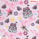 Waterproof Fabric Premium - Princess Castle on Pink, 15x15 cm