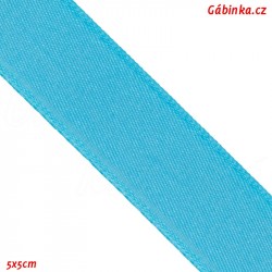 Double-sided satin ribbon - Light Turquoise, width 20 mm, 5x5 cm