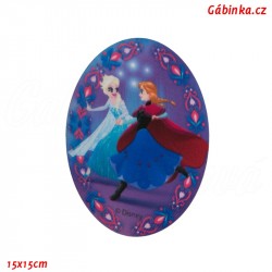 Záplata nažehlovací Ledové království 2 - Elsa a Anna, 15x15 cm