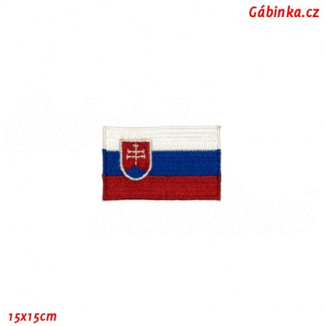 Nažehlovačka - Slovenská vlajka, 15x15 cm