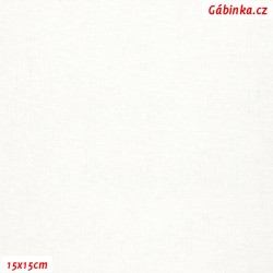 Ľan s viskózou A 26 - Biely, šírka 138 cm, 10 cm