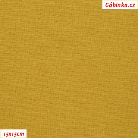 Linen with viscose ITALY 06 - Mustard, 15x15 cm