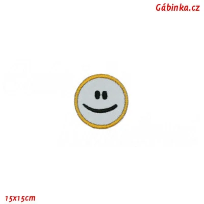 Nažehlovačka reflexní - Smajlík, 15x15 cm