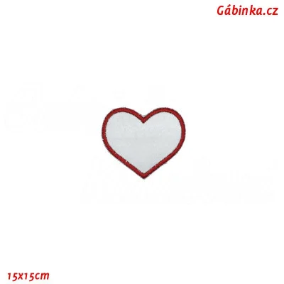 Nažehlovačka reflexní - Srdíčko, 15x15 cm