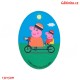 Iron-On Knee Patch Peppa Pig 3 - With Mom on a Bike, 15x15 cm