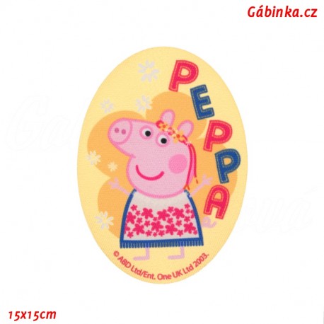 Iron-On Knee Patch Peppa Pig 6 - Princess, 15x15 cm