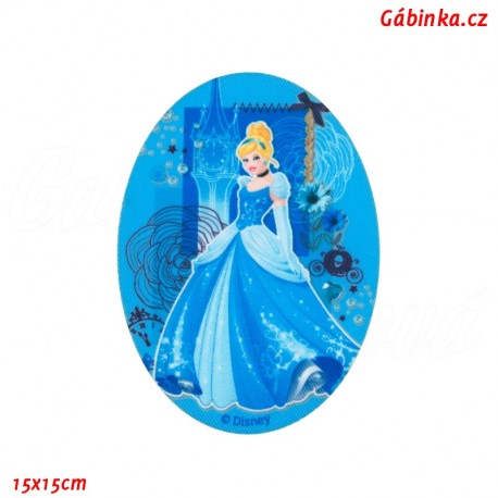Iron-On Knee Patch Disney Princess 4 - Cinderella, 15x15 cm