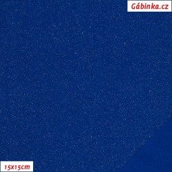 Lycra glittering 004 - Royal Blue, 15x15 cm
