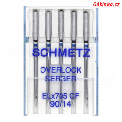 Schmetz needles - OVERLOCK ELx705 CF, 90, 5 ks