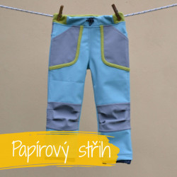 Paper Template with Pattern Mamas - Kids Softshell Trousers, Czech