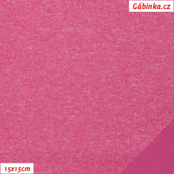 Zimní softshell 735 - Růžový melír, 15x15 cm