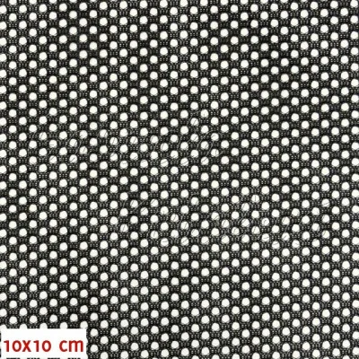 Látka, Síťovina - černá - detail 10x10cm