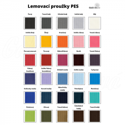 Vzorník lemovacích proužků PES - 30 barev, 1 ks