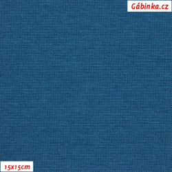 Kočárkovina LEN MAT 502 - Modrá jeans, 15x15 cm