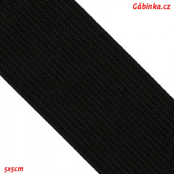 Pruženka plochá - Černá, šíře 30 mm, foto 5x5 cm
