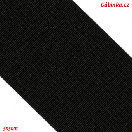 Pruženka plochá - Černá, šíře 40 mm, foto 5x5 cm