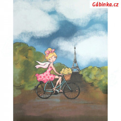 Panel on Leatherette - Parisian Blonde Woman, width 34.5 cm x height 44 cm