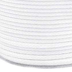 PES Cord diameter 4 mm - White, 1 m