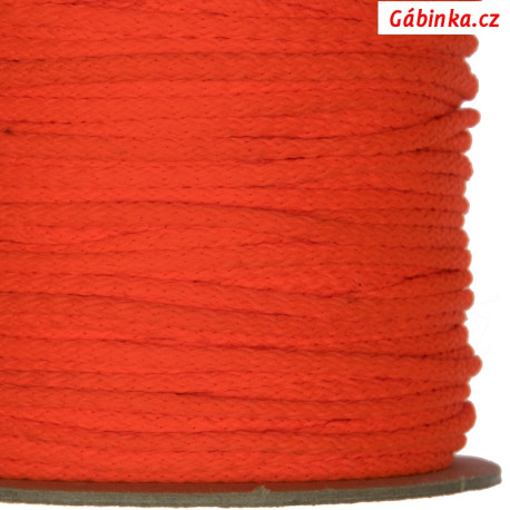 PES Cord diameter 4 mm - NEON Orange, 1 m