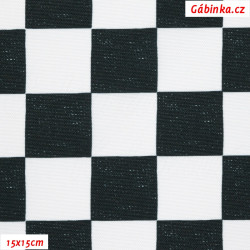 Kočárkovina Premium - Šachovnice černobílá, foto 15x15 cm