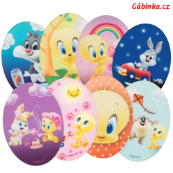 Iron-On Knee Patches Baby Looney Tunes 1-8, set 8 pcs, Certificate 1
