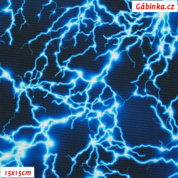Waterproof Fabric Premium - Blue Lightning, photo 15x15 cm