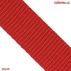 Tlustší popruh POP - Červený, šíře 25 mm, 1 m