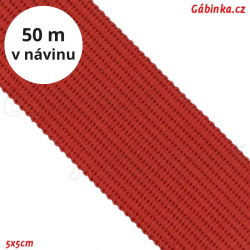 Lemovací proužek PES VOC - Červený, šíře 25 mm, 50 m