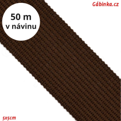 Lemovací proužek PES VOC - Čokoládově hnědý, šíře 25 mm, 50 m