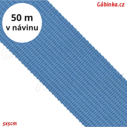 Lemovací proužek PES VOC - Středně modrý, šíře 25 mm, 50 m