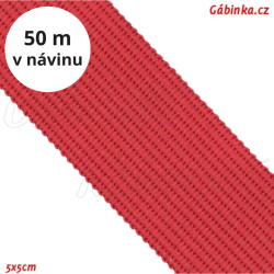Lemovací proužek PES VOC - Červený amarant, šíře 25 mm, 50 m