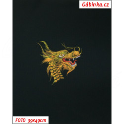Panel on Waterproof Fabric - Dragon's head, big, width 39 cm x height 49 cm, Certificate1