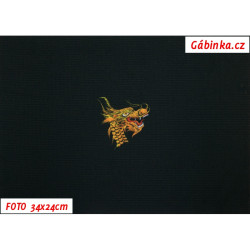 Panel on Waterproof Fabric - Dragon's head, small, width 34 cm x height 24 cm, Certificate1