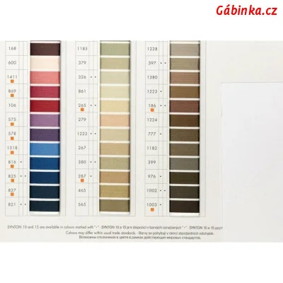 Nitě - Amann SYNTON 60 PES, 1800 m, ATEST 1 - vzorník barev 2