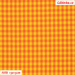 Tenký kanafas - Oranžový a žltý, foto 15x15 cm