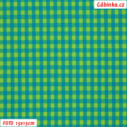 Tenký kanafas - Zelený a tyrkysový, foto 15x15 cm