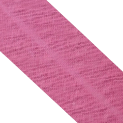 Šikmý proužek bavlněný - Tmavě růžový, šíře 20 mm, 1 m