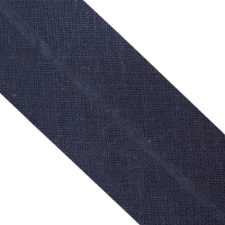 Šikmý proužek bavlněný - Tmavě modrý, šíře 20 mm, 1 m