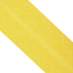 Šikmý proužek bavlněný - Světle žlutý, šíře 20 mm, 1 m