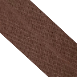 Šikmý prúžok bavlnený - Hnedý, šírka 20 mm, 1 m