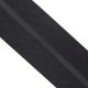 Šikmý prúžok bavlnený - Čierny, šírka 20 mm, 1 m