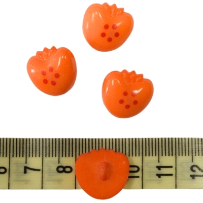 Dětský knoflík - Jablíčka oranžová