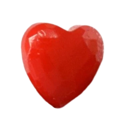 Dětský knoflík - Srdíčko červené